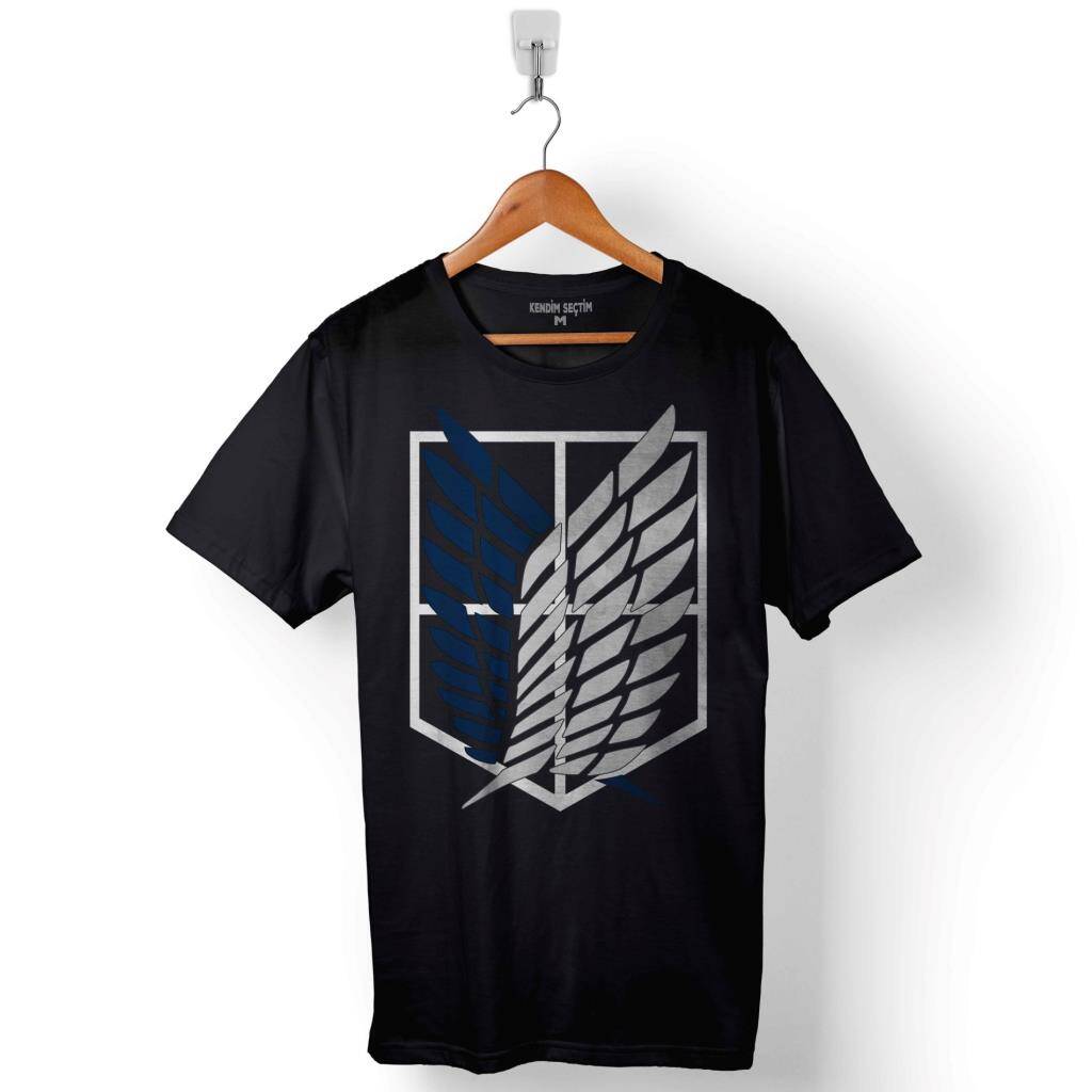 Attack On Titan Regiments Scout Symbol Baskılı Tişört Unisex T-Shirt - 1