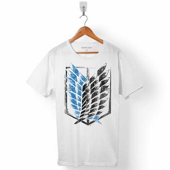 ATTACK ON TITAN TITANA SALDIRI LOGO ERKEK TİŞÖRT - 1