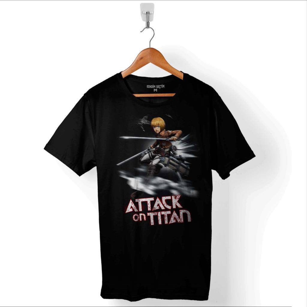 Attack On Titan Titana Saldırı Manga Anime Baskılı Tişört Unisex T-Shirt - 1
