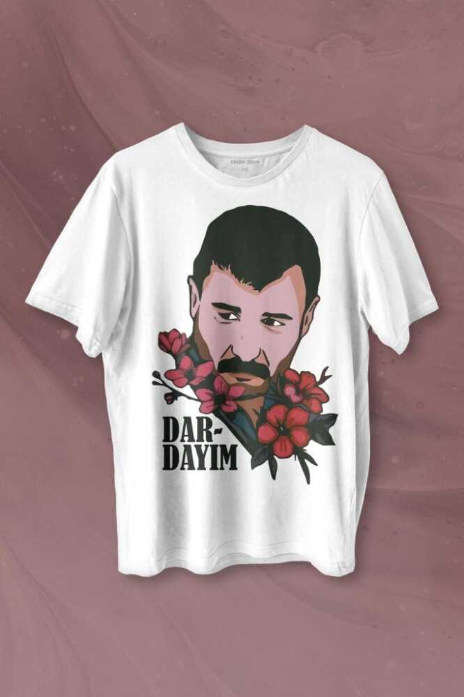 Azer Bülbül Dardayım Arabesk Baskılı Tişört Unisex T-shirt - 1