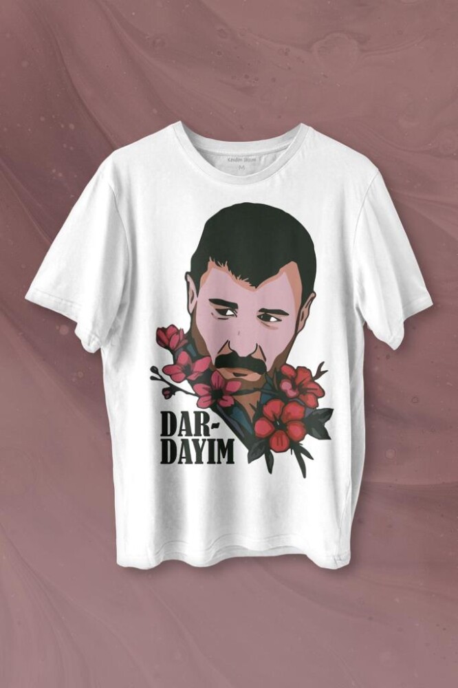 Azer Bülbül Dardayım Arabesk Baskılı Tişört Unisex T-shirt - KENDİM SEÇTİM