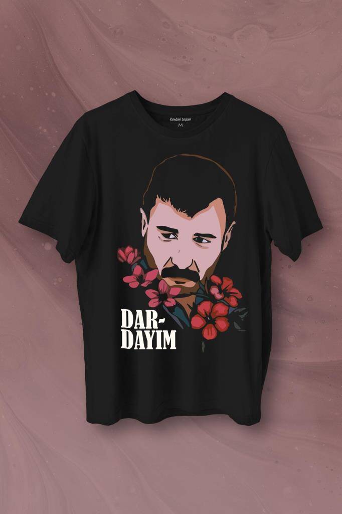 Azer Bülbül Dardayım Arabesk Baskılı Tişört Unisex T-Shirt - 1