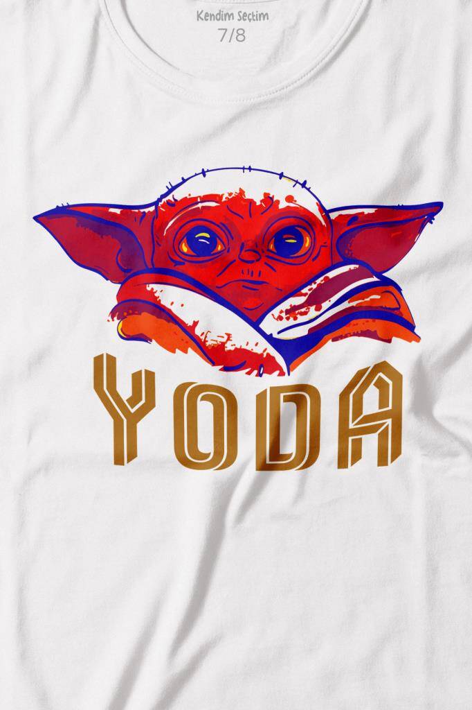 Baby on Board Yoda Star Wars Kahverengi Bebek Mandalorian Baskılı Tişört Çocuk T-shirt (1)