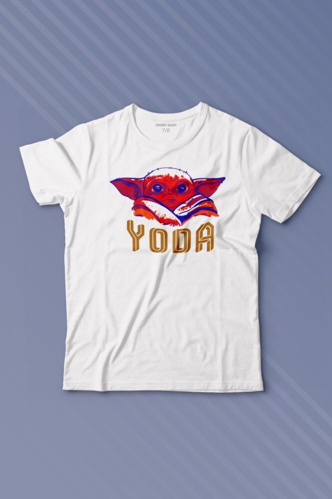 Baby on Board Yoda Star Wars Kahverengi Bebek Mandalorian Baskılı Tişört Çocuk T-shirt - KENDİM SEÇTİM