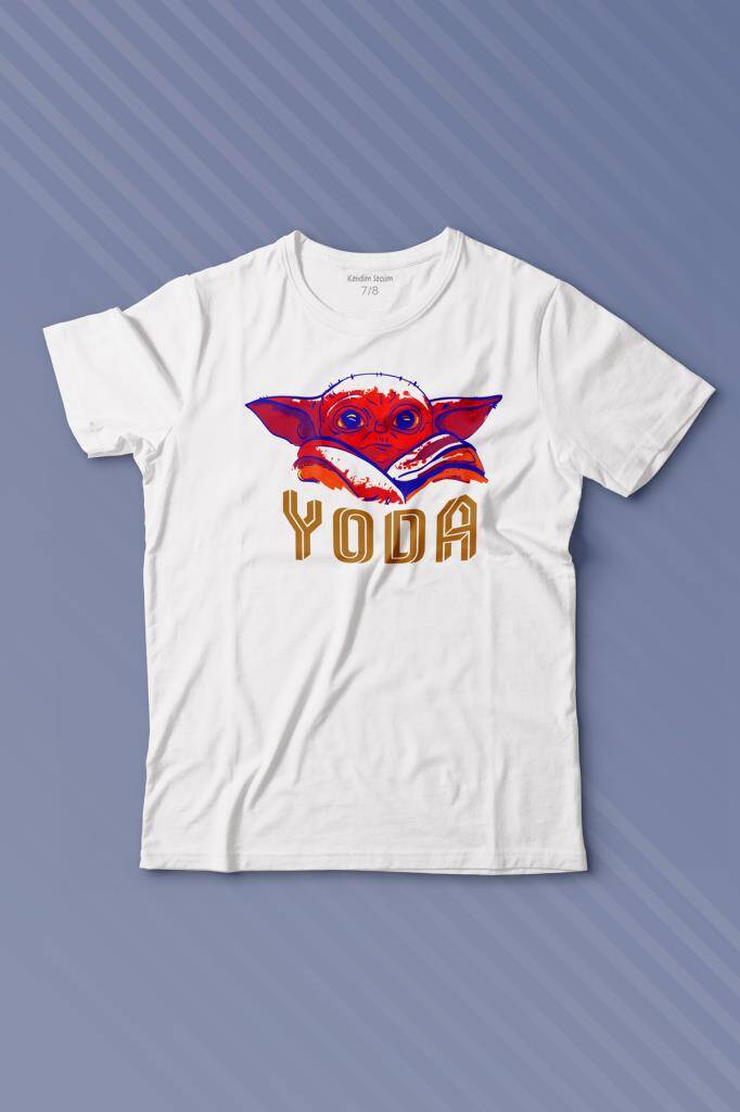 Baby on Board Yoda Star Wars Kahverengi Bebek Mandalorian Baskılı Tişört Çocuk T-shirt - 1