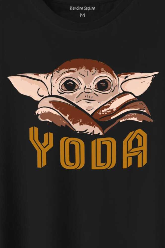 Baby On Board Yoda Star Wars Kahverengi Bebek Mandalorian Baskılı Tişört Unisex T-Shirt - 2