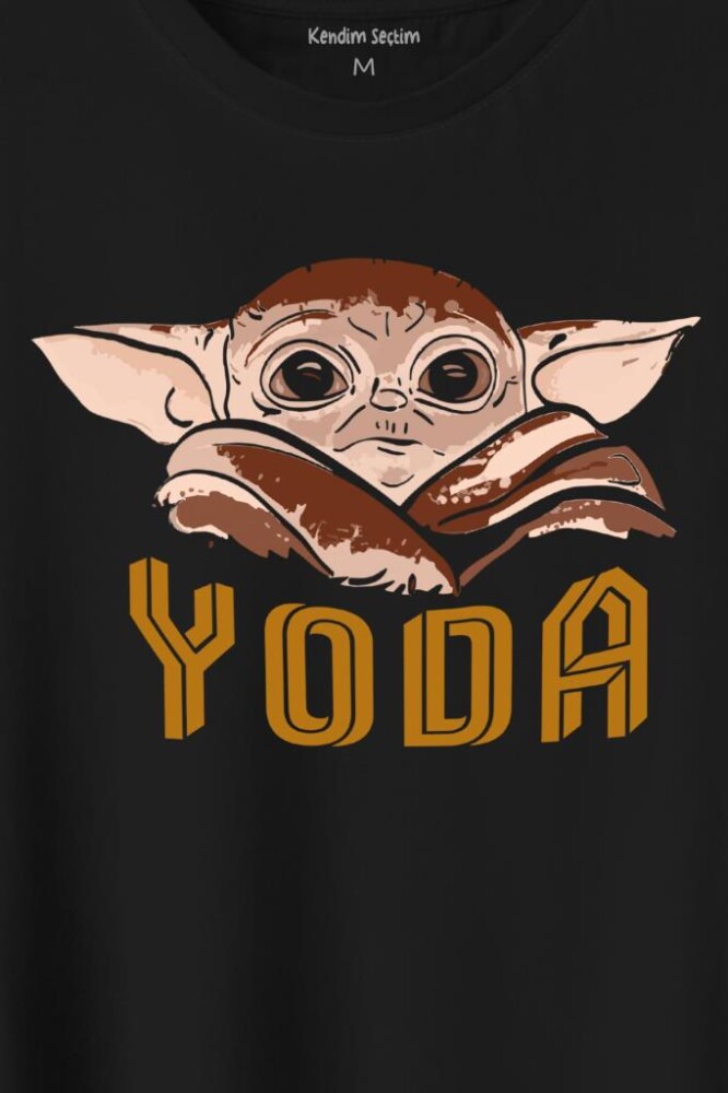 Baby On Board Yoda Star Wars Kahverengi Bebek Mandalorian Baskılı Tişört Unisex T-Shirt - 2