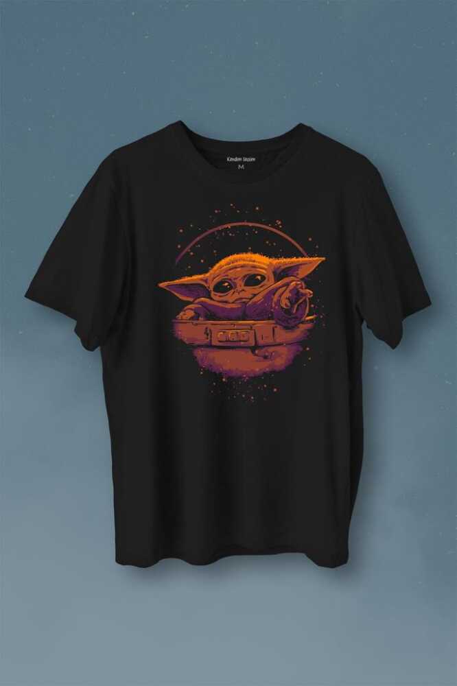 Baby On Board Yoda Star Wars Yeşil Bebek Mandalorian 2 Baskılı Tişört Unisex T-Shirt - 1
