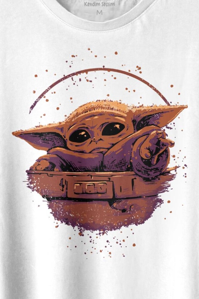 Baby on Board Yoda Star Wars Yeşil Bebek Mandalorian 2 Baskılı Tişört Unisex T-shirt - 2
