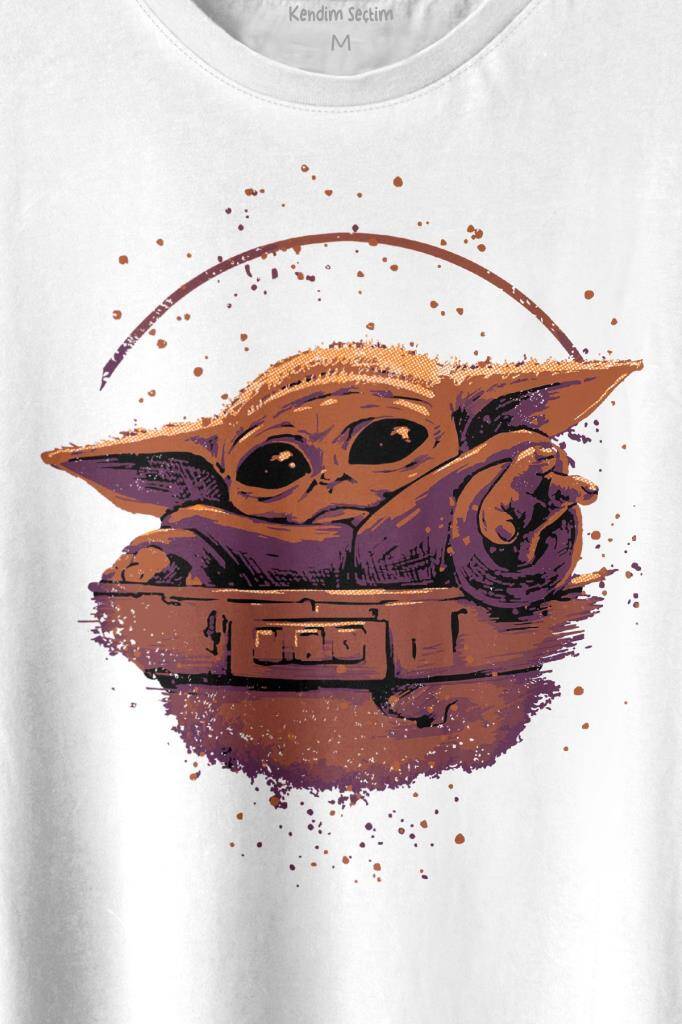 Baby on Board Yoda Star Wars Yeşil Bebek Mandalorian 2 Baskılı Tişört Unisex T-shirt (1)
