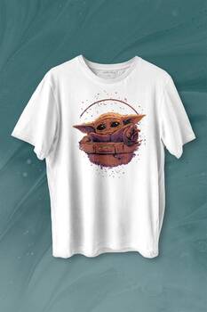 Baby on Board Yoda Star Wars Yeşil Bebek Mandalorian 2 Baskılı Tişört Unisex T-shirt - 1