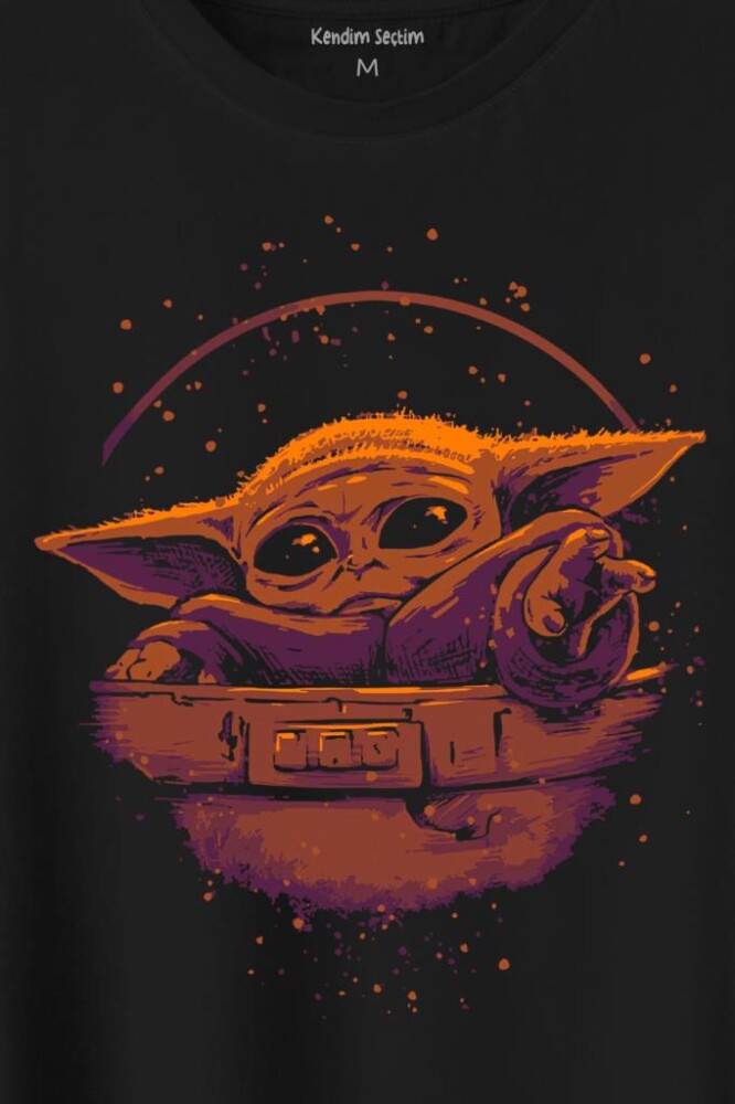 Baby On Board Yoda Star Wars Yeşil Bebek Mandalorian 2 Baskılı Tişört Unisex T-Shirt (1)