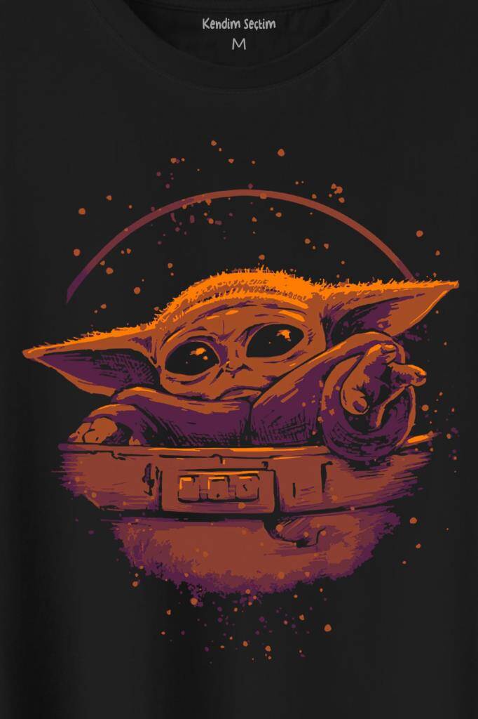 Baby On Board Yoda Star Wars Yeşil Bebek Mandalorian 2 Baskılı Tişört Unisex T-Shirt (1)