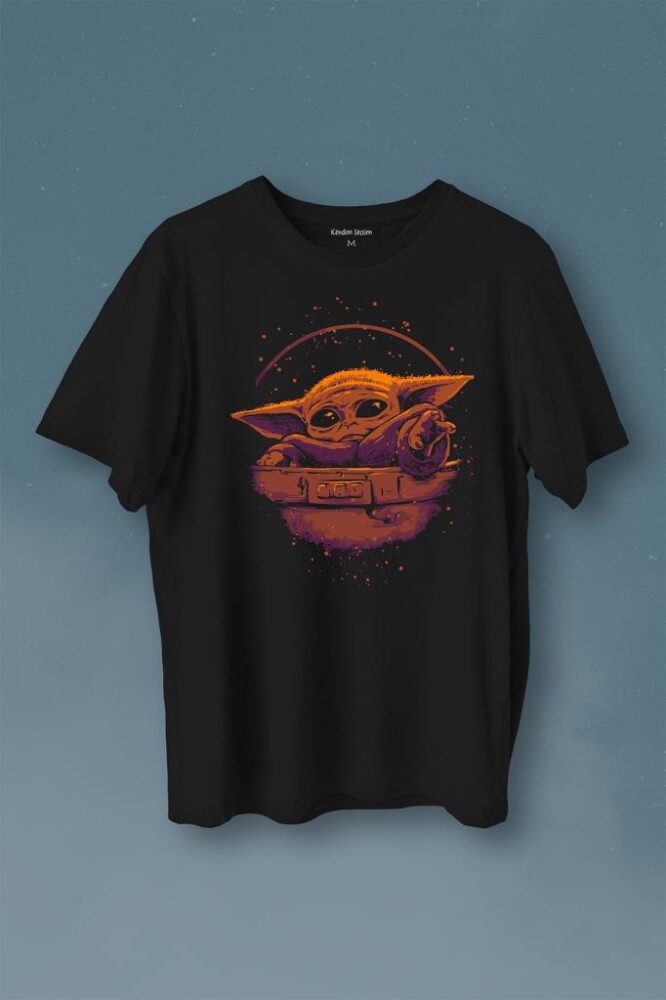 Baby On Board Yoda Star Wars Yeşil Bebek Mandalorian 2 Baskılı Tişört Unisex T-Shirt - 1