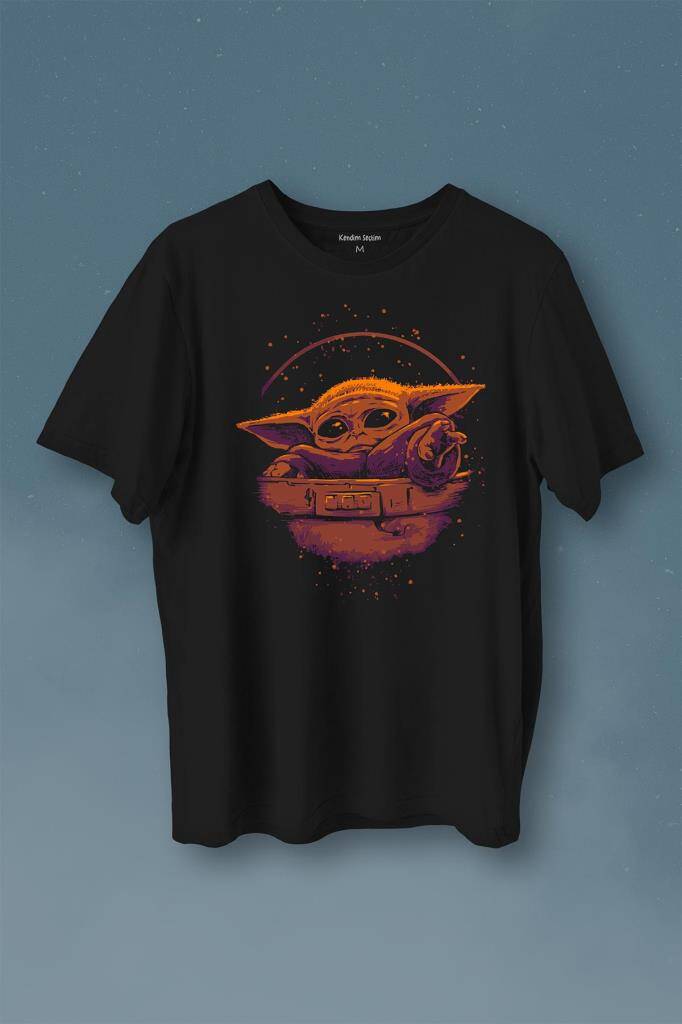 Baby On Board Yoda Star Wars Yeşil Bebek Mandalorian 2 Baskılı Tişört Unisex T-Shirt - 1