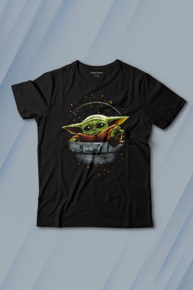 Baby on Board Yoda Star Wars Yeşil Bebek Mandalorian Baskılı Tişört Çocuk T-shirt - KENDİM SEÇTİM