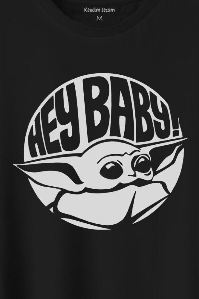 Baby Yoda Star Wars Mandalorian Jedi Baskılı Tişört Unisex T-Shirt (1)