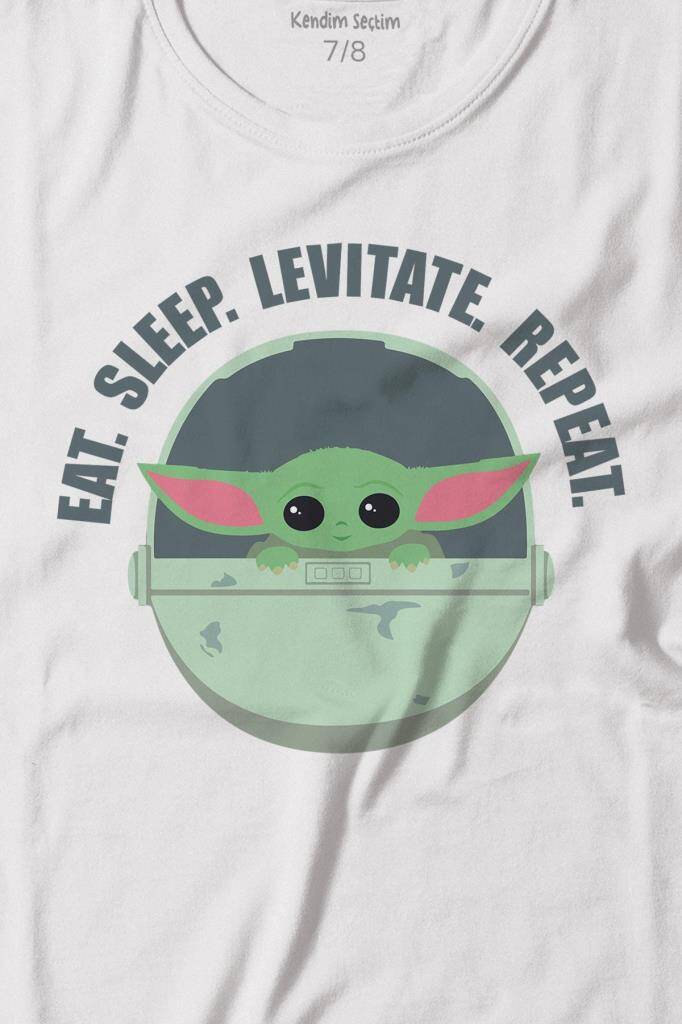 Baby Yoda The Mandalorian Star Wars Bebek Yoda Baskılı Tişört Çocuk T-shirt (1)