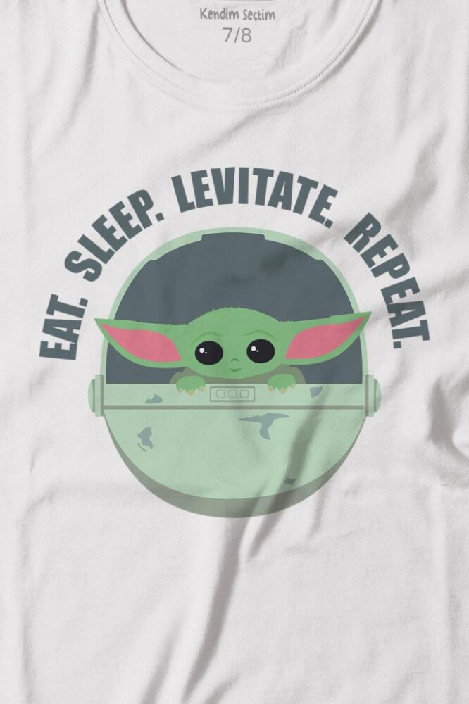 Baby Yoda The Mandalorian Star Wars Bebek Yoda Baskılı Tişört Çocuk T-shirt - 2