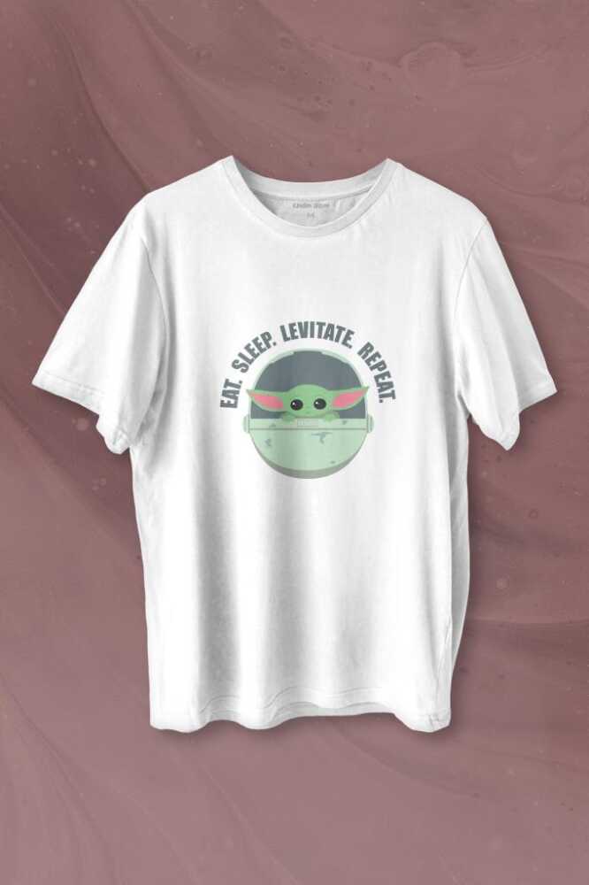 Baby Yoda The Mandalorian Star Wars Bebek Yoda Baskılı Tişört Unisex T-shirt - 1