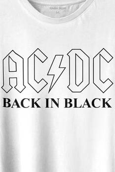Back In Black Ac Dc Alternatif Doğru Akım Tesla Baskılı Tişört Unisex T-shirt - 2