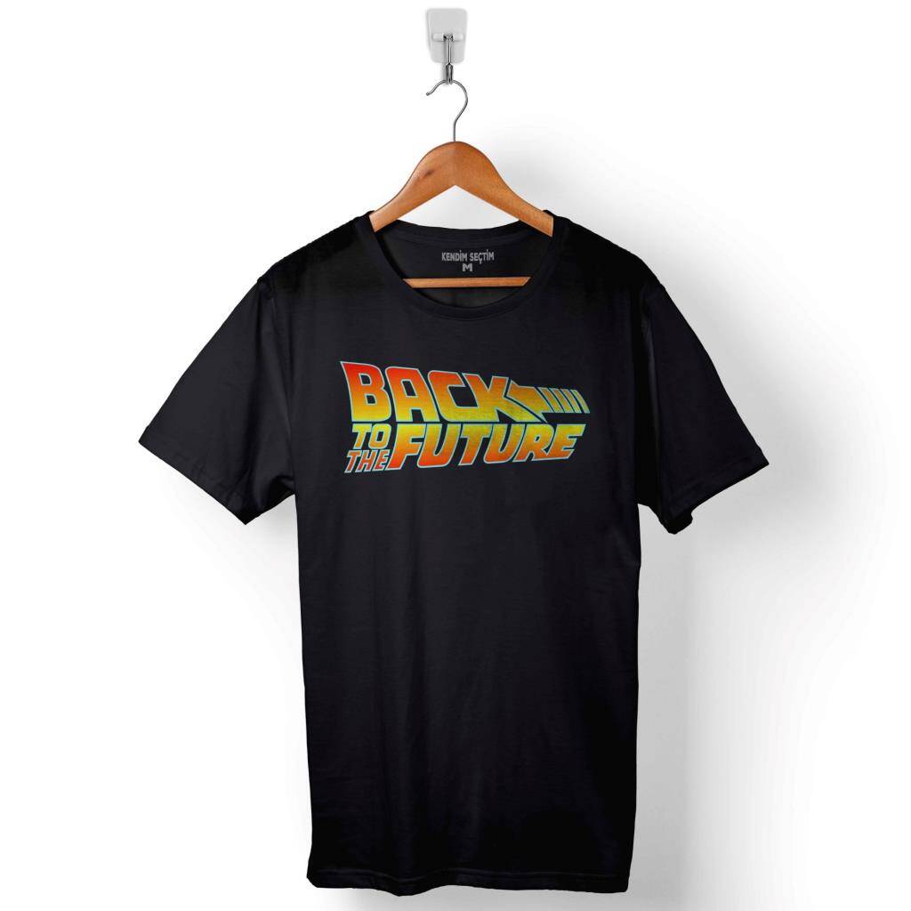 Back To The Future Geleceğe Dönüş Logo Baskılı Tişört Unisex T-Shirt - 1