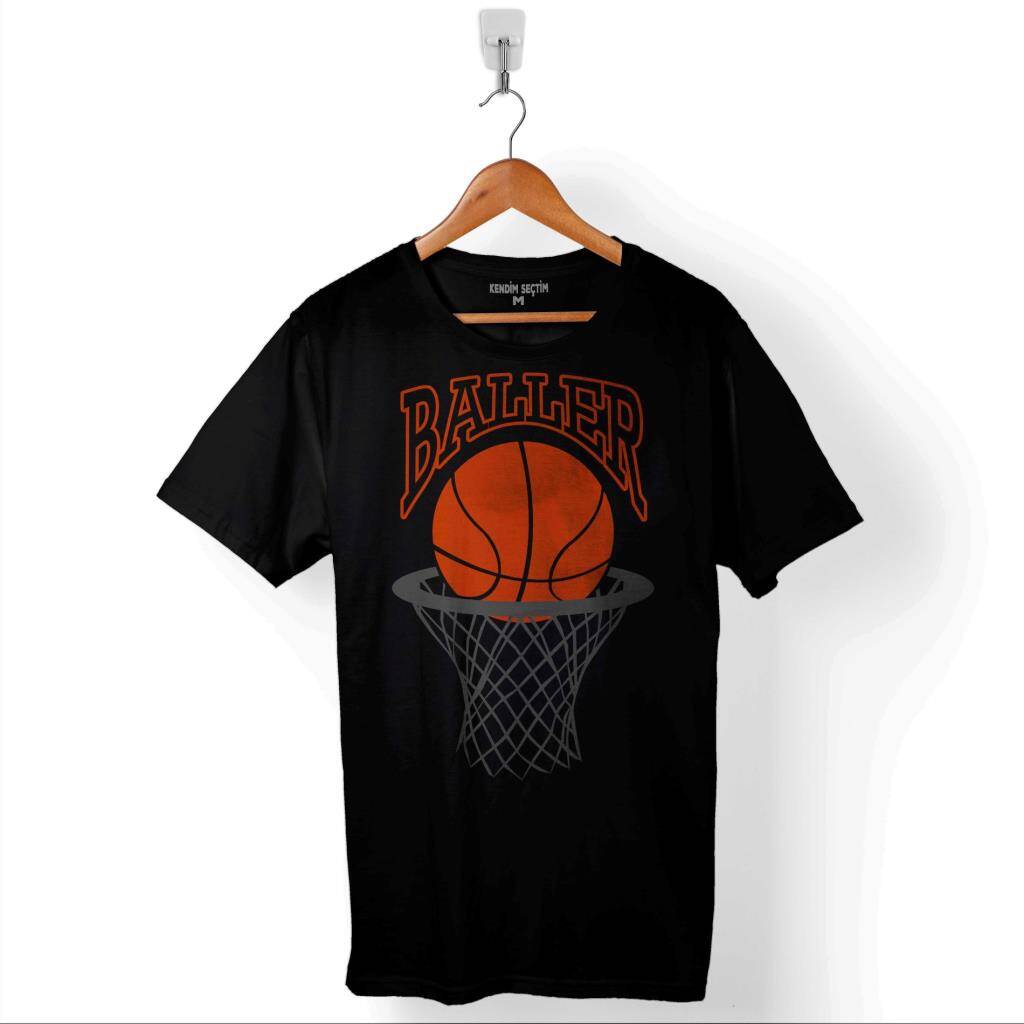 Baller Basketball Basketbol Nba Basketçi Üçlük Baskılı Tişört Unisex T-Shirt - 1