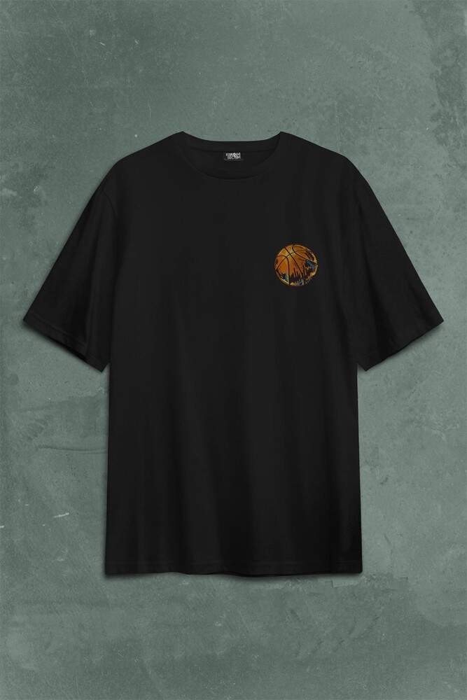 Baller Basketball Basketbol Nba Basketçi Üçlük Sırt Ön Baskılı Oversize Tişört Unisex T-Shirt - 1