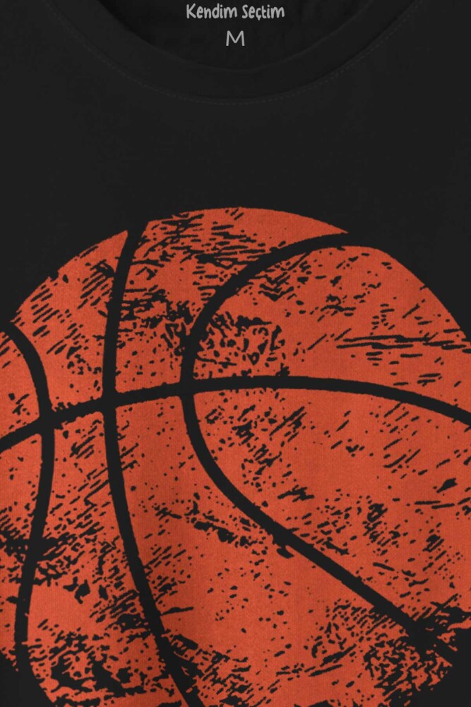 Basketball Vintage Grunge Retro Basket Topu Baskılı Tişört Unisex T-shirt - 2