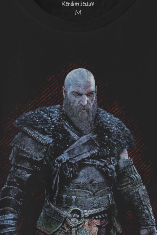 Baskılı Erkek T-shirt God of War Ragnarok Gamer Oyun Unisex Tişört - 2