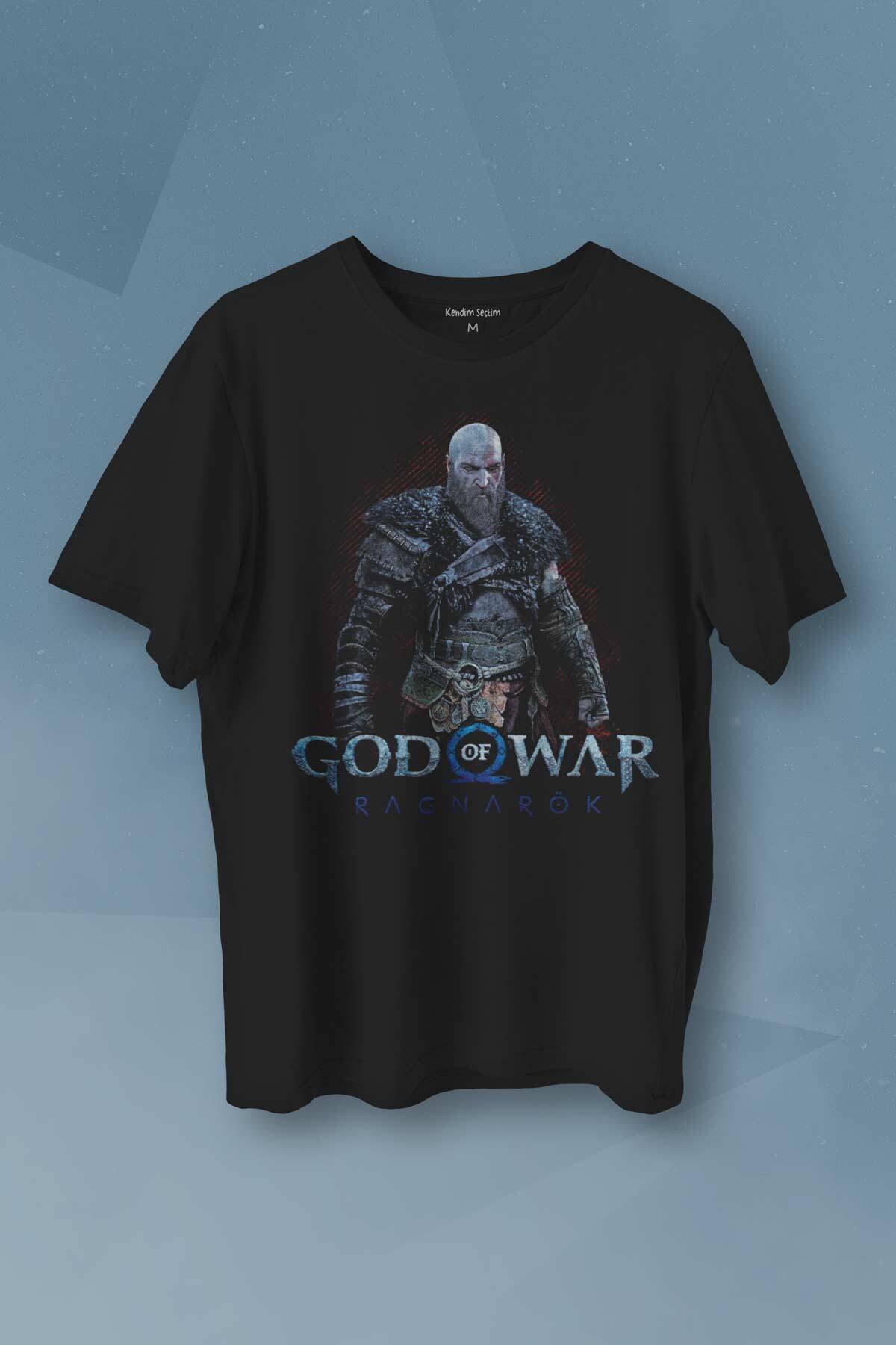 Baskılı Erkek T-shirt God of War Ragnarok Gamer Oyun Unisex Tişört - 1