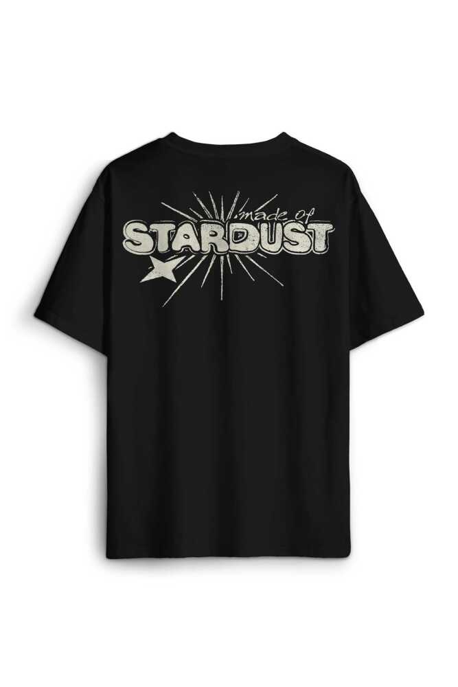 Baskılı Oversize T-shirt Stardust Yıldız Tozu Y2K Streetwear 90S Doksanlar Vintage Retro Unisex