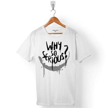 BATMAN DARK KNIGHT KARA ŞOVALYE JOKER WHY SO SERIOUS ERKEK TİŞÖRT - 1