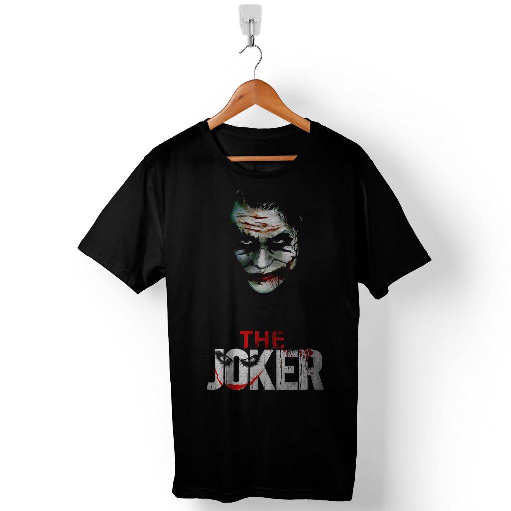 Batman Joker Dark Knight Kara Şovalye Baskılı Tişört Unisex T-Shirt - 1