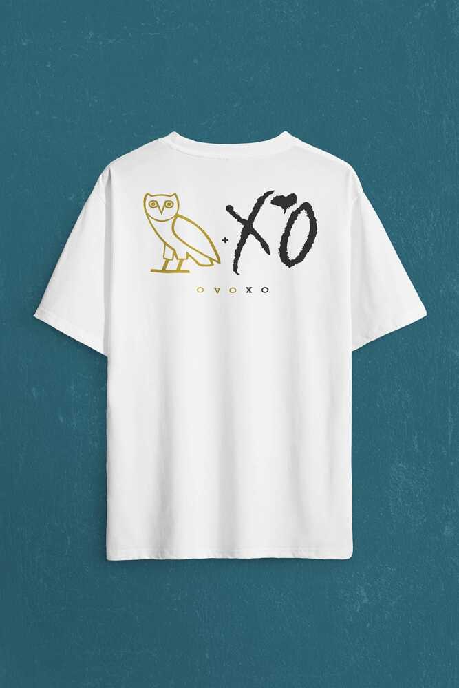 Baykuş Ovoxo Owl Gang Hip Hop Music Sırt Ön Baskılı Oversize Tişört Unisex T-Shirt (1)