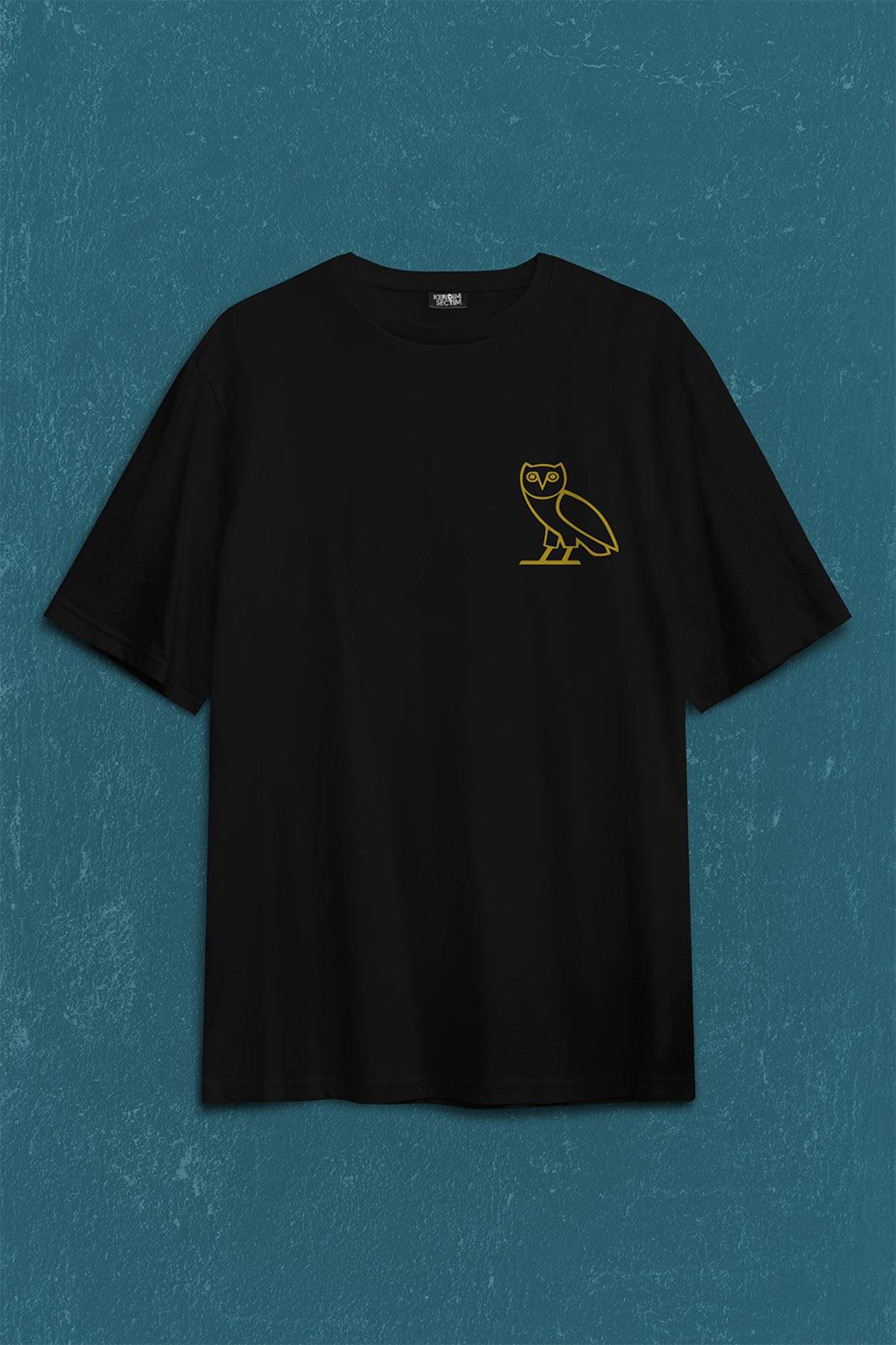 Baykuş Ovoxo Owl Gang Hip Hop Music Sırt Ön Baskılı Oversize Tişört Unisex T-Shirt (1)
