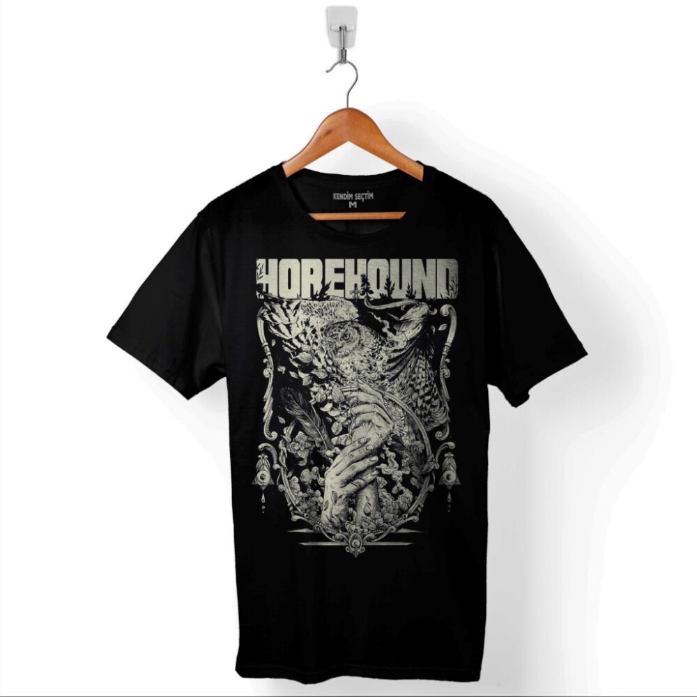 Baykuş Owl Kiss Ben Sahar Behemoth Metal Rock Baskılı Tişört Unisex T-Shirt - 1