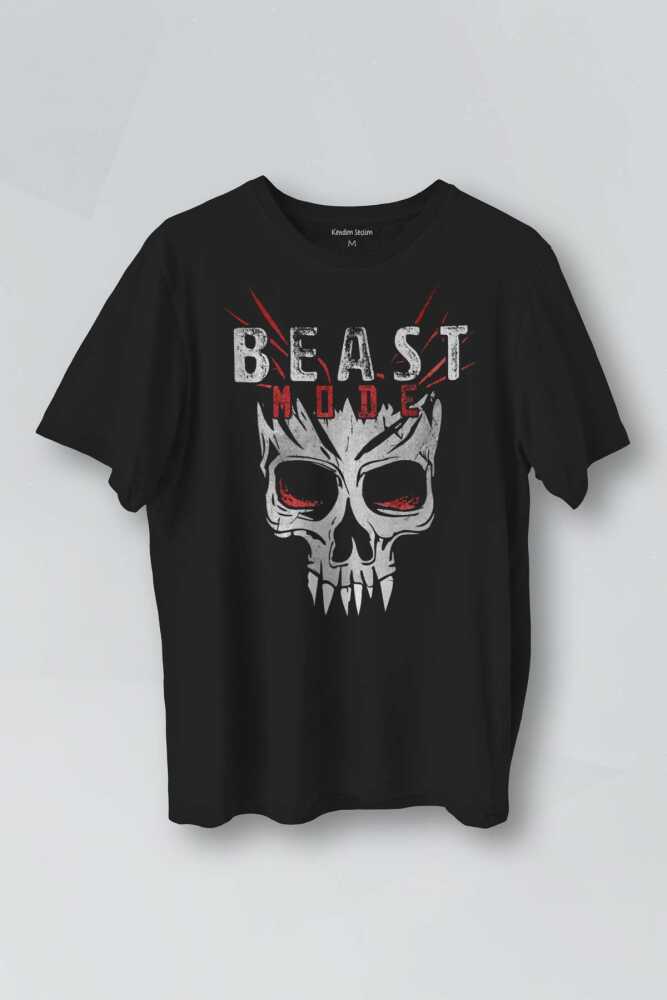 Beast Mode Gym Spor Workout Baskılı Erkek Tişört - 1