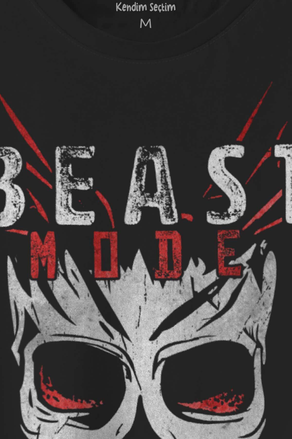 Beast Mode Gym Spor Workout Baskılı Erkek Tişört (1)