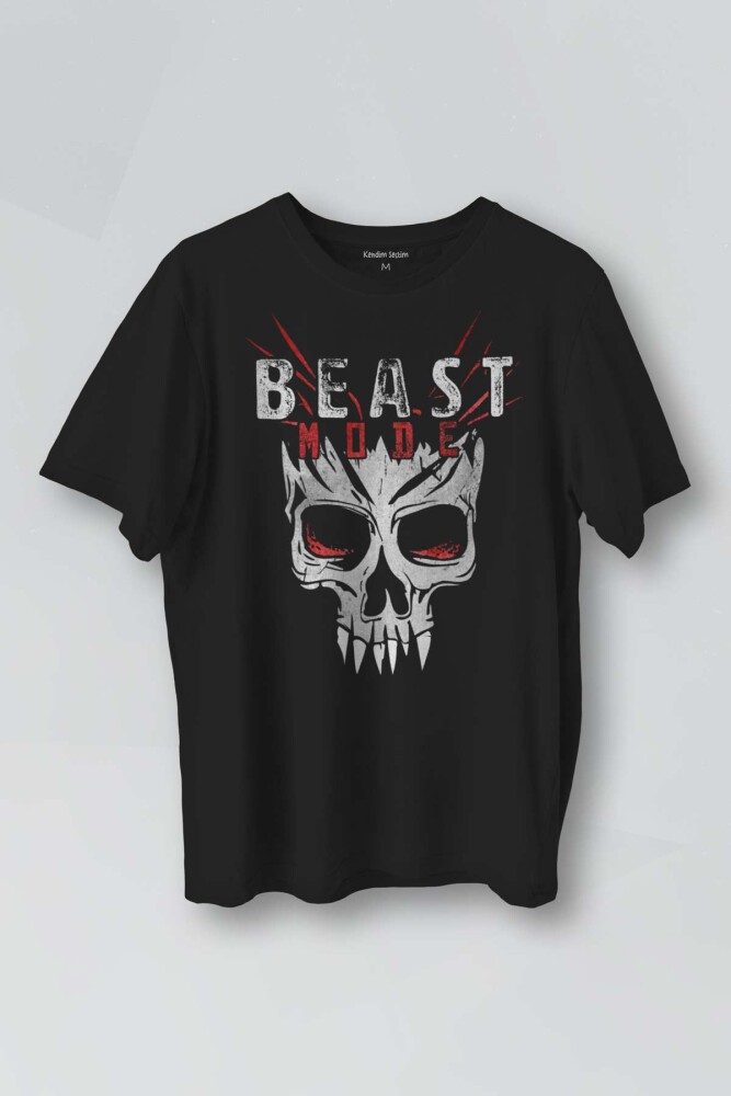Beast Mode Gym Spor Workout Baskılı Erkek Tişört - 1