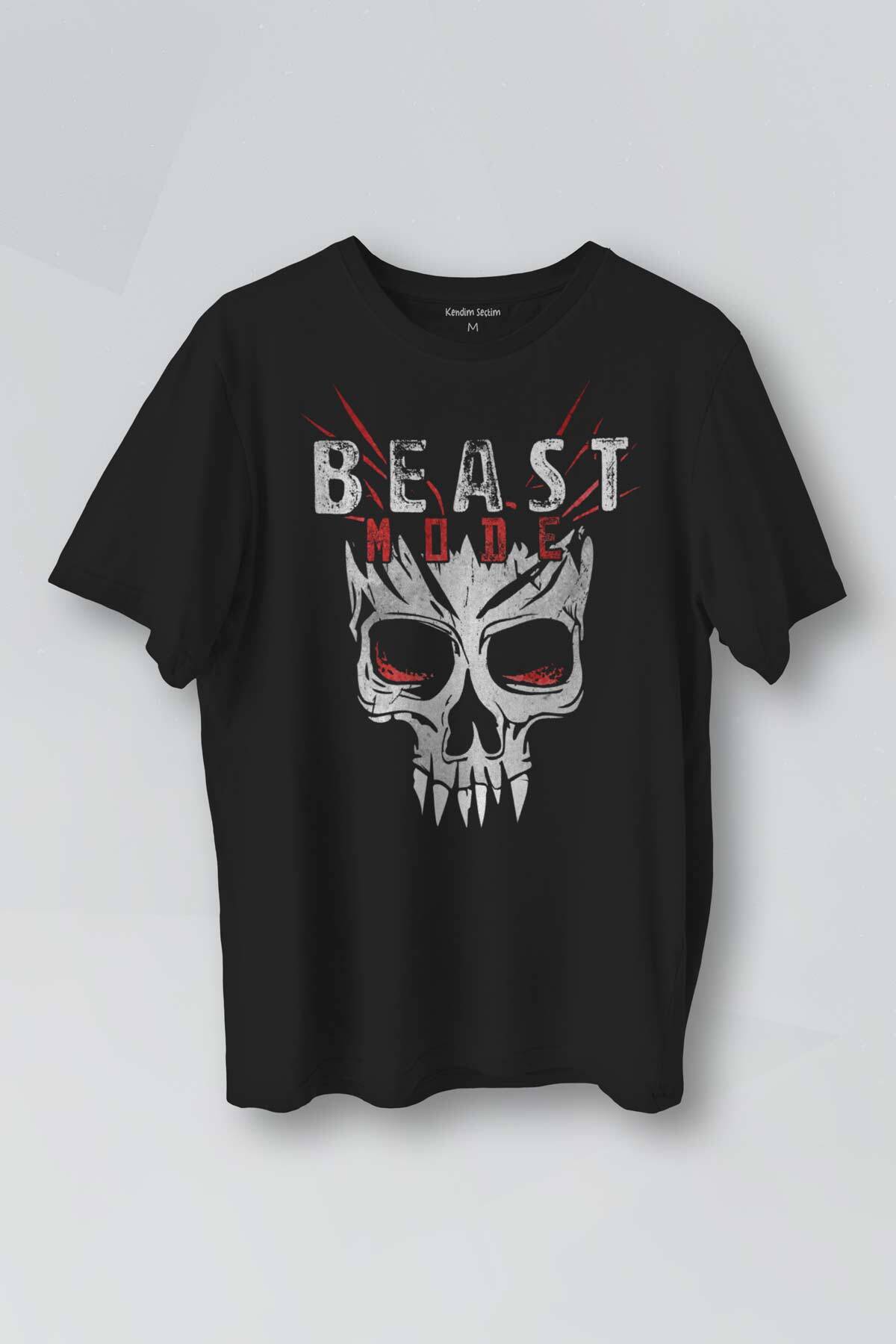 Beast Mode Gym Spor Workout Baskılı Erkek Tişört - 1