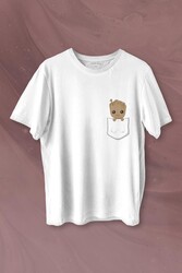 Bebek Groot Marvel Galaksinin Koruyucuları Cep Baskılı Tişört Unisex T-shirt - 1