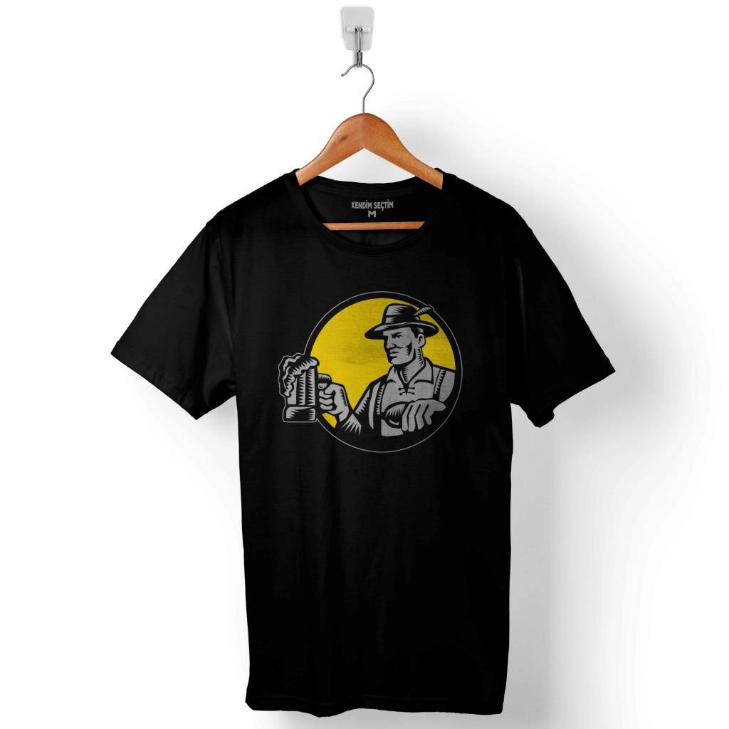 Beer Bira İçki Trakya Logosu Baskılı Tişört Unisex T-Shirt - 1