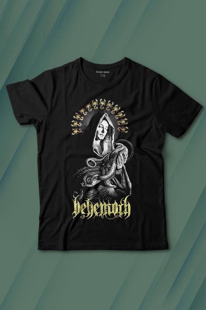 Behemoth Gothic Black Metal Rock Music Death Müzik Baskılı Tişört Çocuk T-shirt - 1