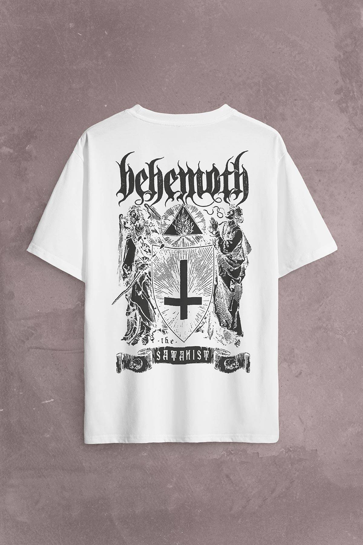 Behemoth The Satanıst Ben Sahar Metallica Sırt Ön Baskılı Oversize Tişört Unisex T-Shirt OVR12B1968 (1)
