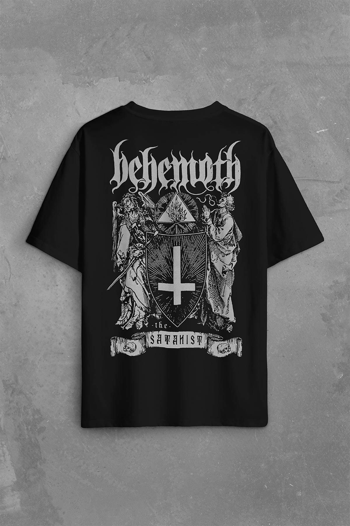 Behemoth The Satanıst Ben Sahar  Metallica Sırt Ön Baskılı Oversize Tişört Unisex T-Shirt OVR12S1968 (1)
