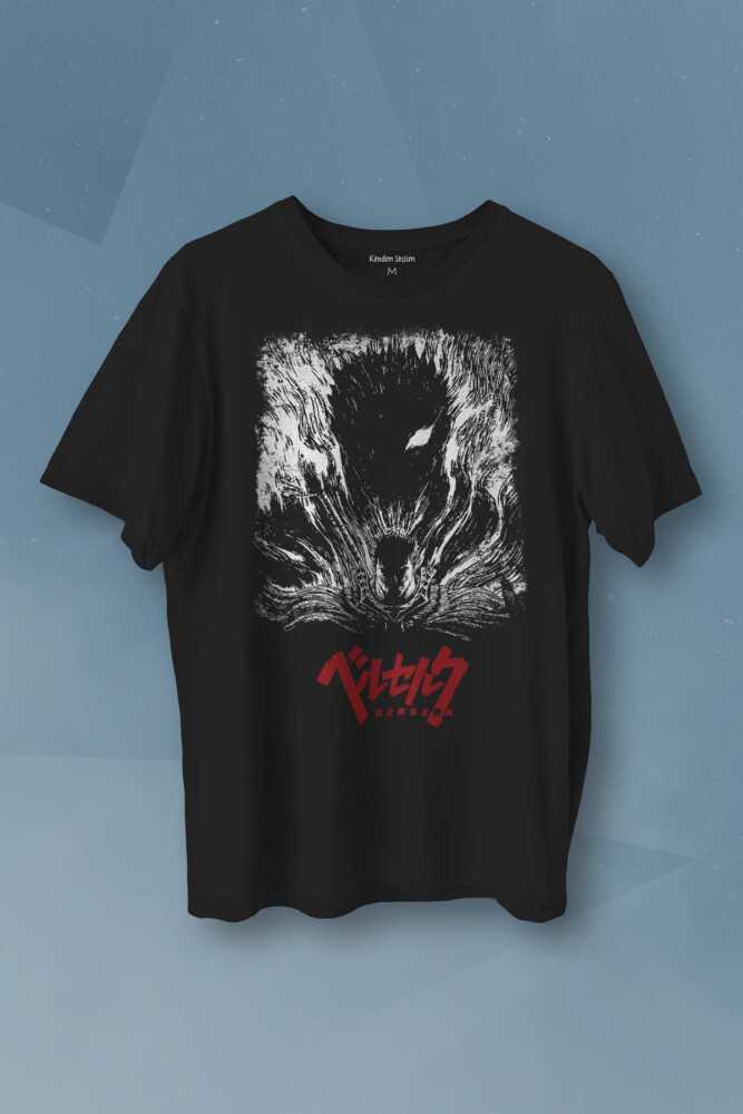 Berserk Manga Anime Guts Kılıç Baskılı Erkek T-shirt Unisex Tişört