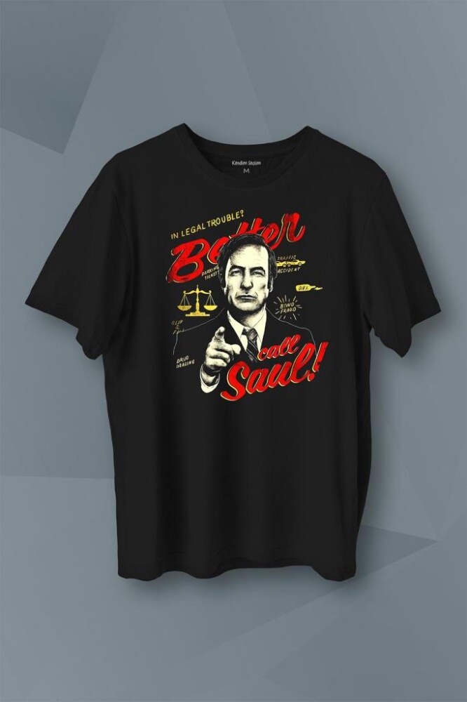 Better Call Soul Breaking Bad Dizi Film Baskılı Tişört Unisex T-Shirt - 1