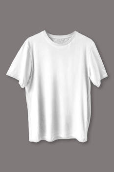 Beyaz Basic Regular T-shirt Unisex Tişört - 1