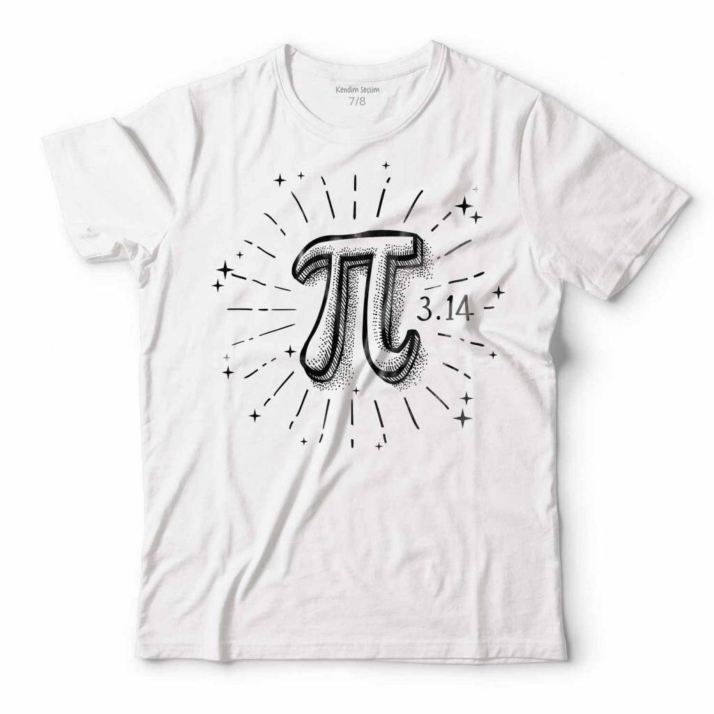 Beyaz Çocuk Tişört Pi Günü Regular 3.14 Baskılı T-Shirt
